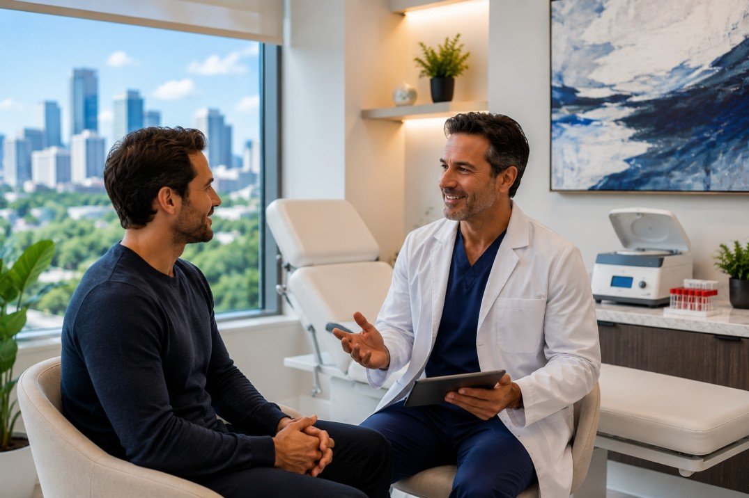 Medical professional reviewing clinical research