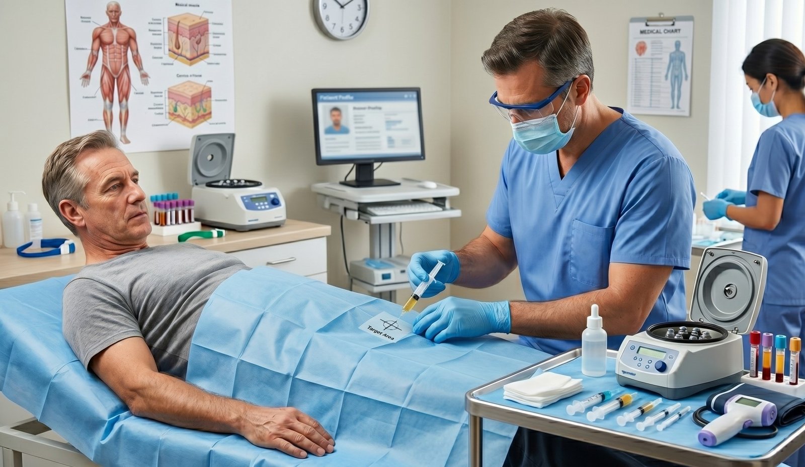 Medical professional reviewing clinical research