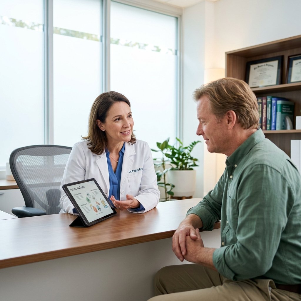 Doctor discussing natural erectile dysfunction treatments with a patient